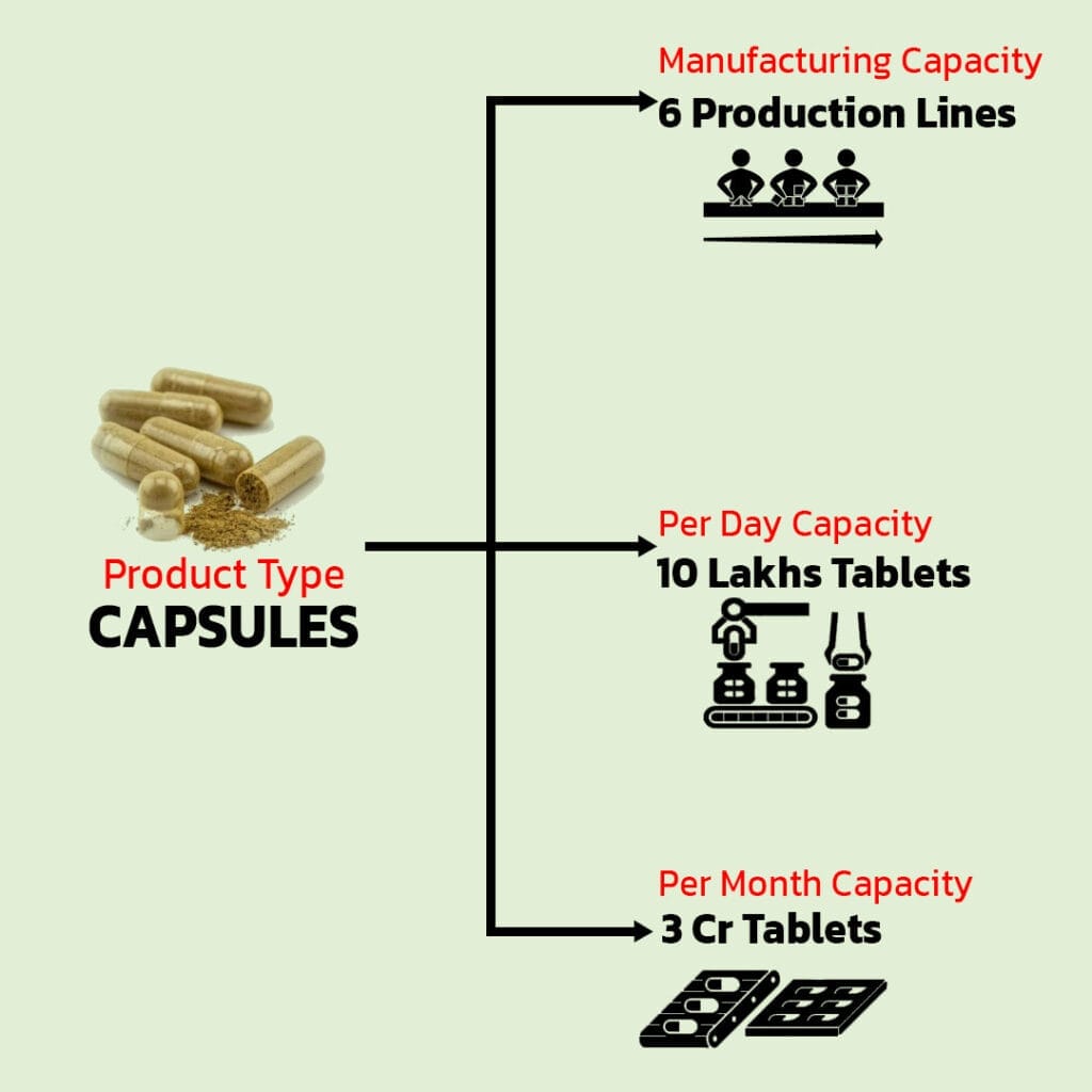 Ayurvedic Manufacturing Company in India 4 Capsules from an ayurvedic manufacturing company in India