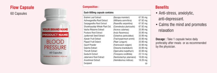 Blood Pressure Ayurvedic Medicine Catalogue 6 Flow Capsule composition – blood pressure catalogue sheet
