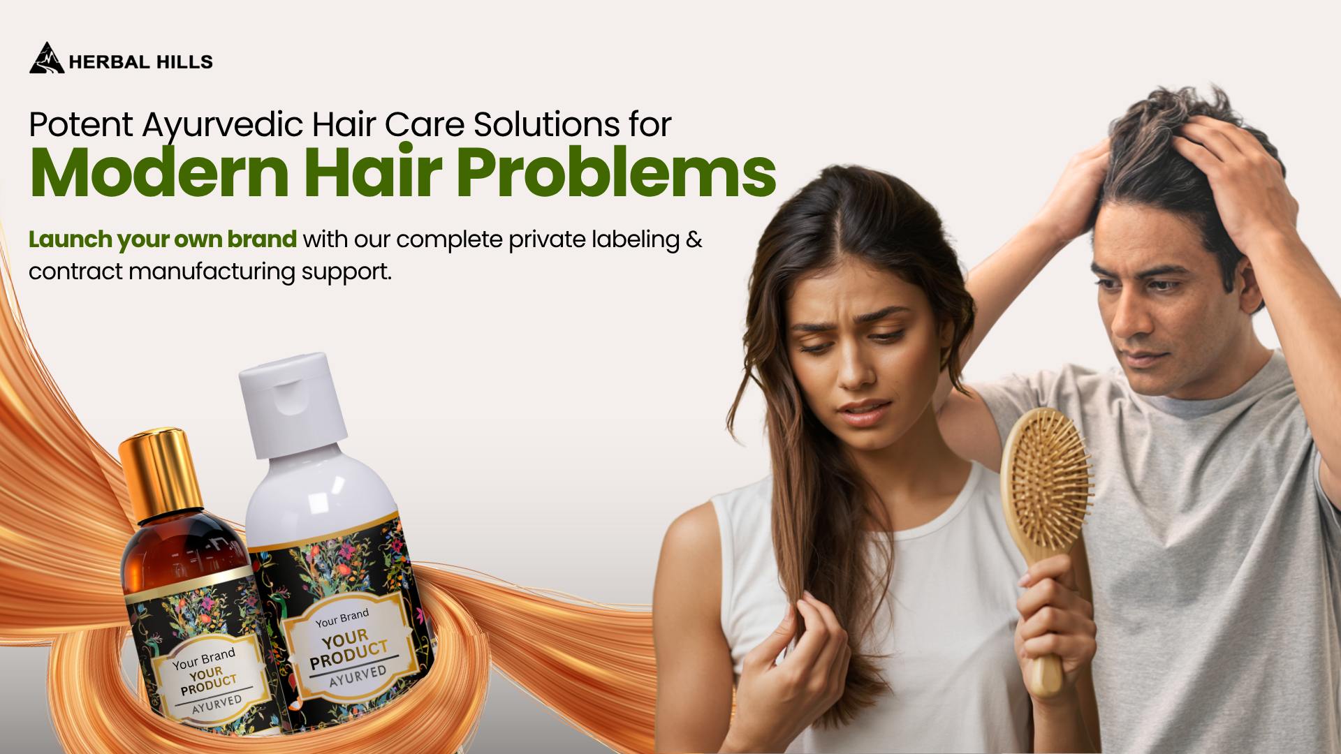 Hair Problems with Potent Ayurvedic Hair Products, Private Labeling Facility Available