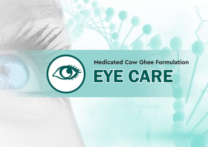 Medicated cow ghee formulation title page of the medicated cow ghee eye care catalogue