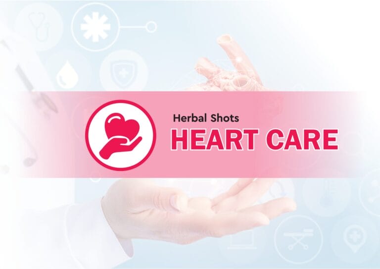 Herbal Shots Heart Care Catalogue 5 Cover of the herbal shots heart care catalogue with the pink Heart Care banner