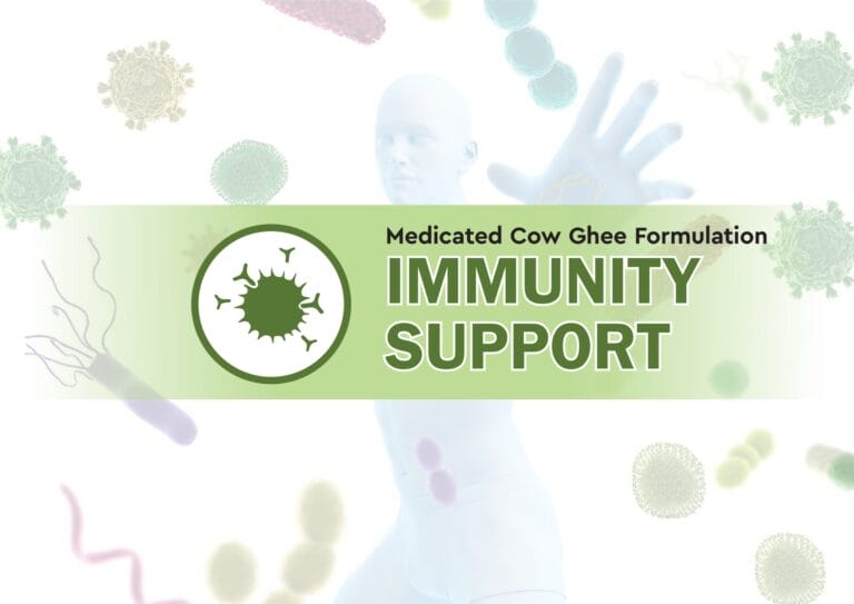 Front cover of the cow ghee immunity support catalogue for private label brands