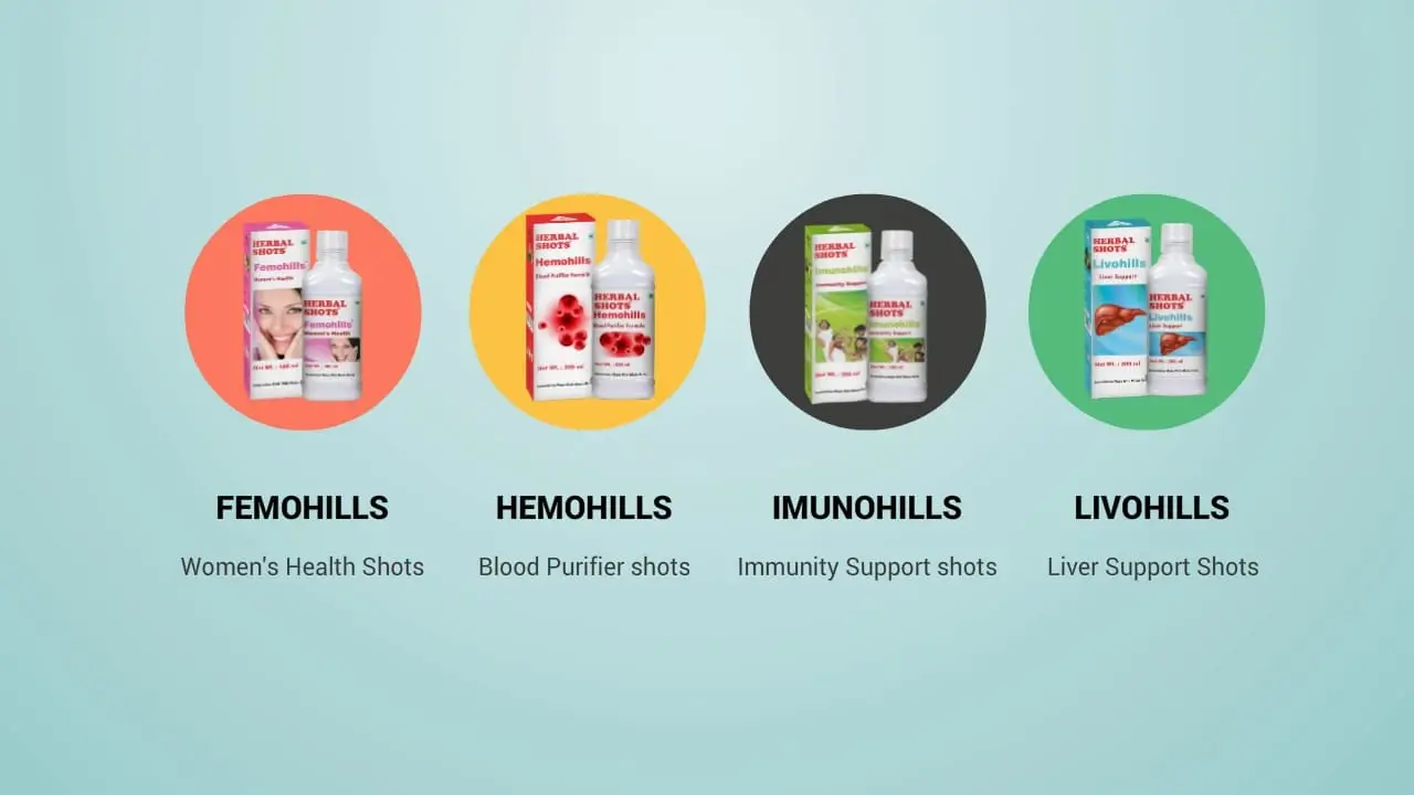 Ayurvedic herbal shots private label range