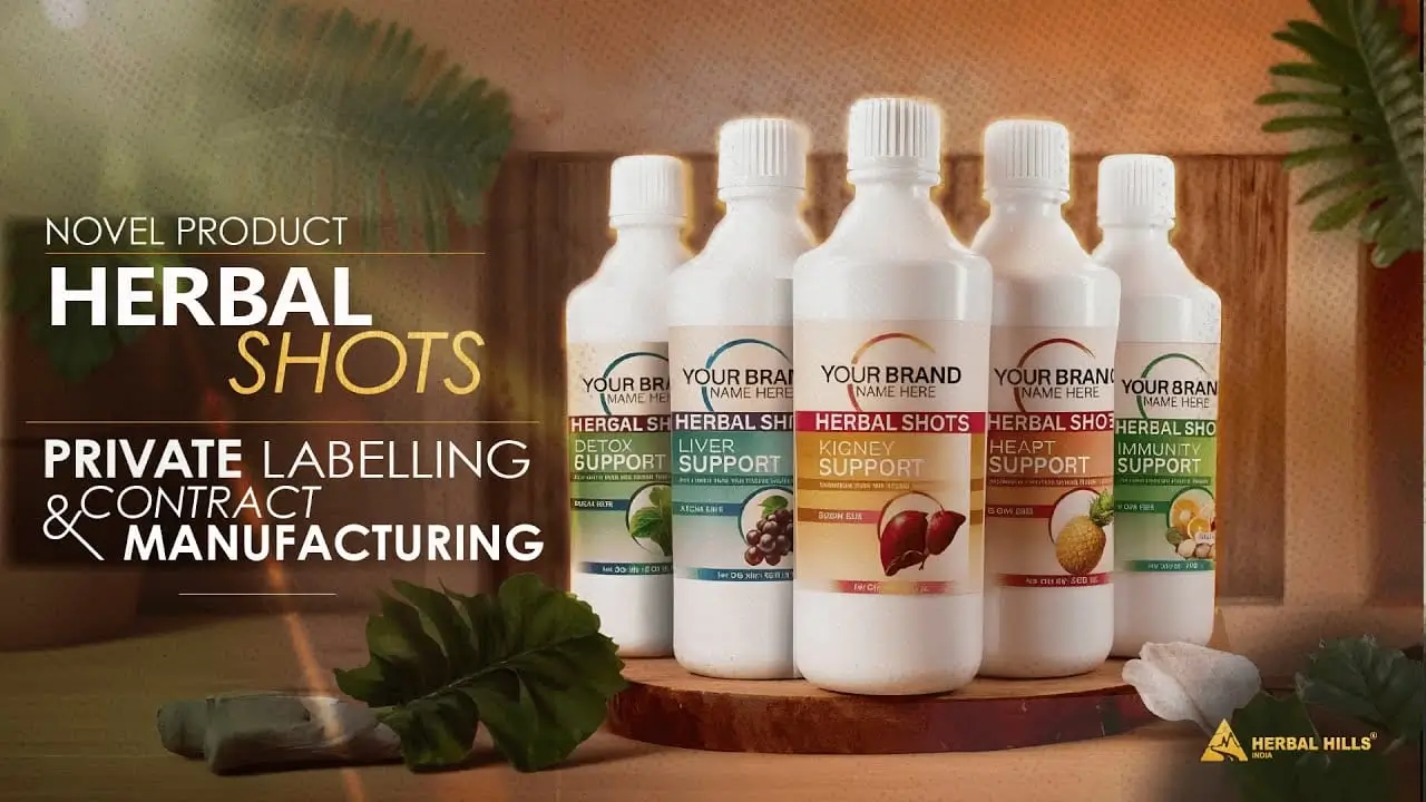 Private label herbal shots – Herbal Hills contract manufacturing