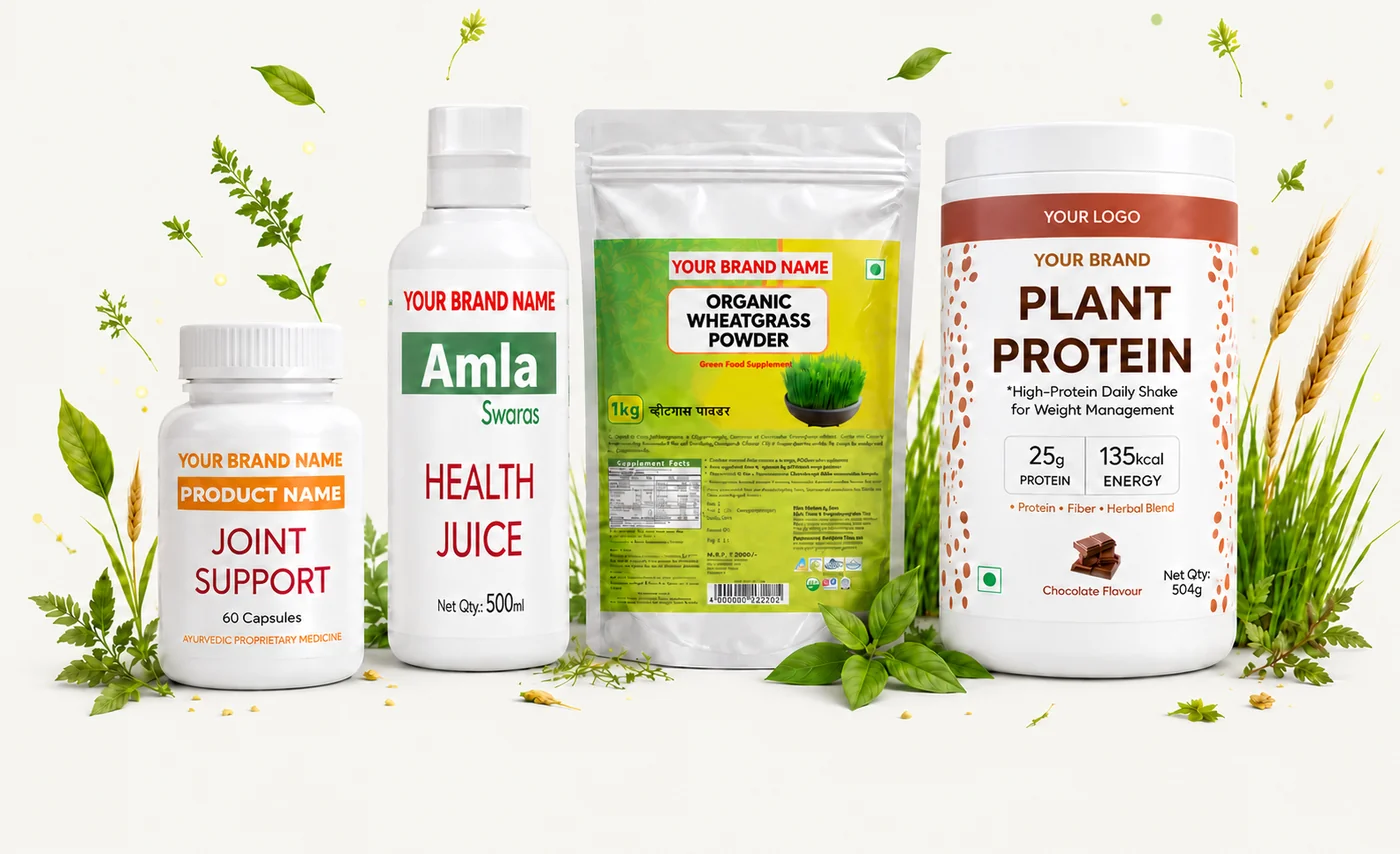 Ayurvedic third party manufacturer Herbal Hills private label product range